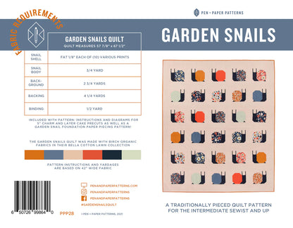 Garden Snails-Pen and Paper Printed Pattern