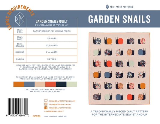 Garden Snails-Pen and Paper Printed Pattern