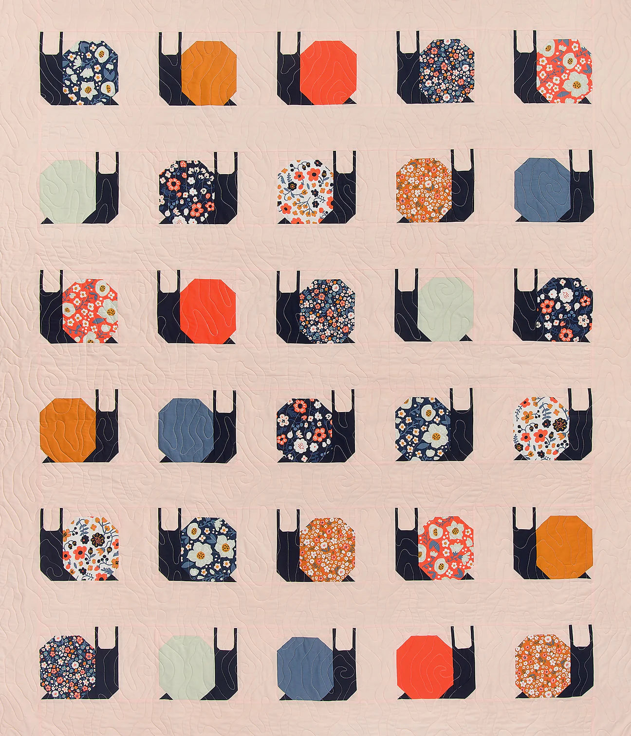 Garden Snails-Pen and Paper Printed Pattern