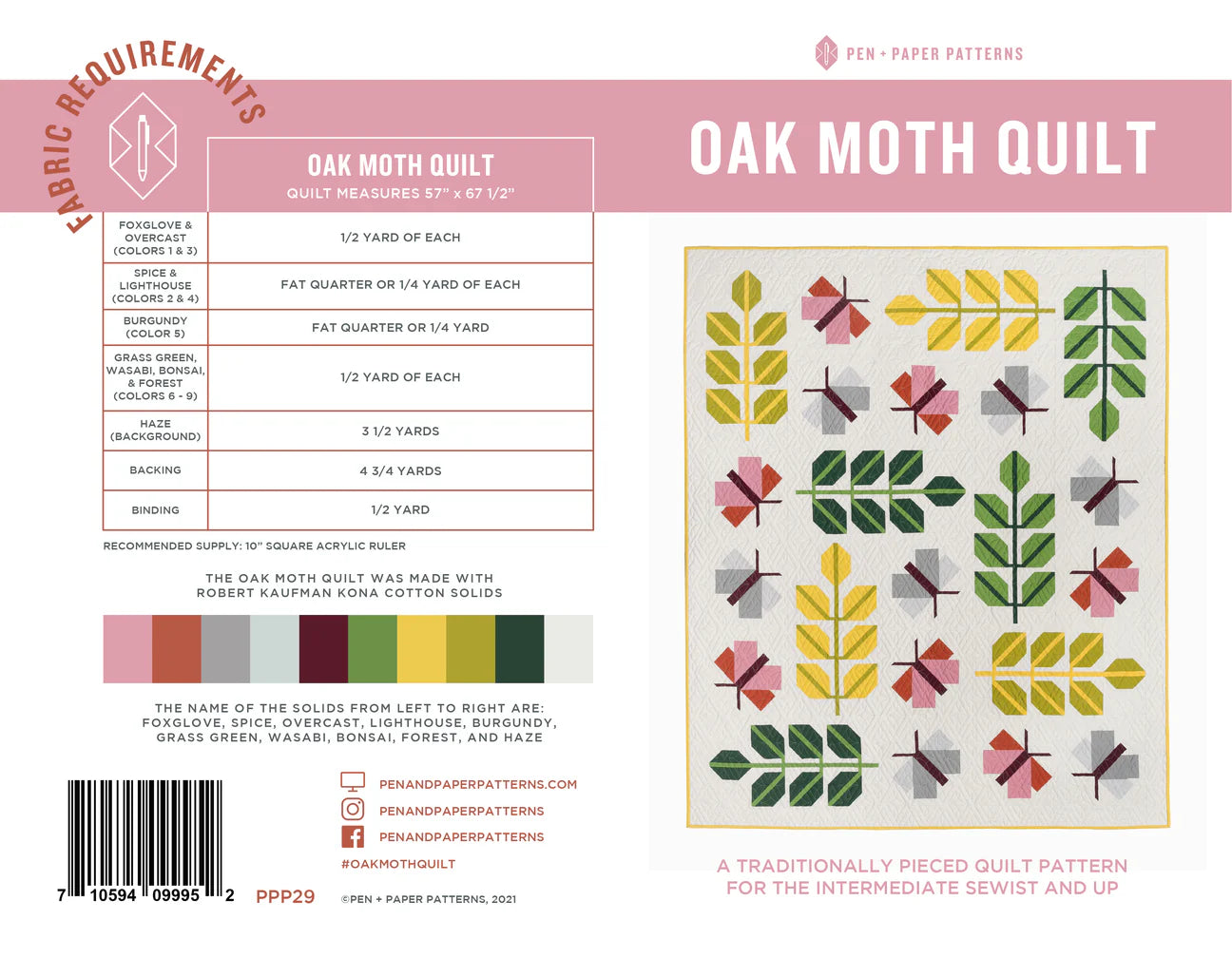 Oak Moth-Pen and Paper Printed Pattern