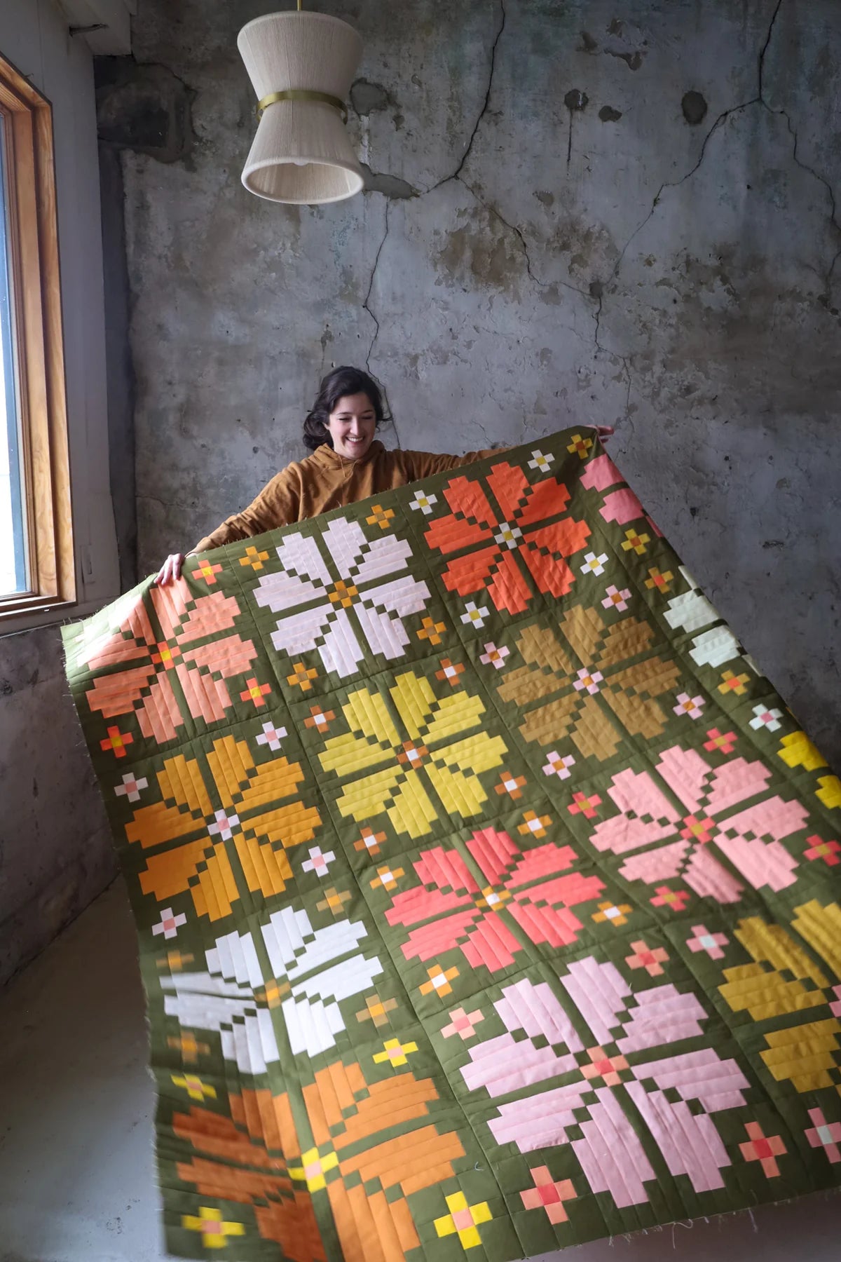 Knitted Blooms-Lo & Behold Stitchery-Printed Pattern