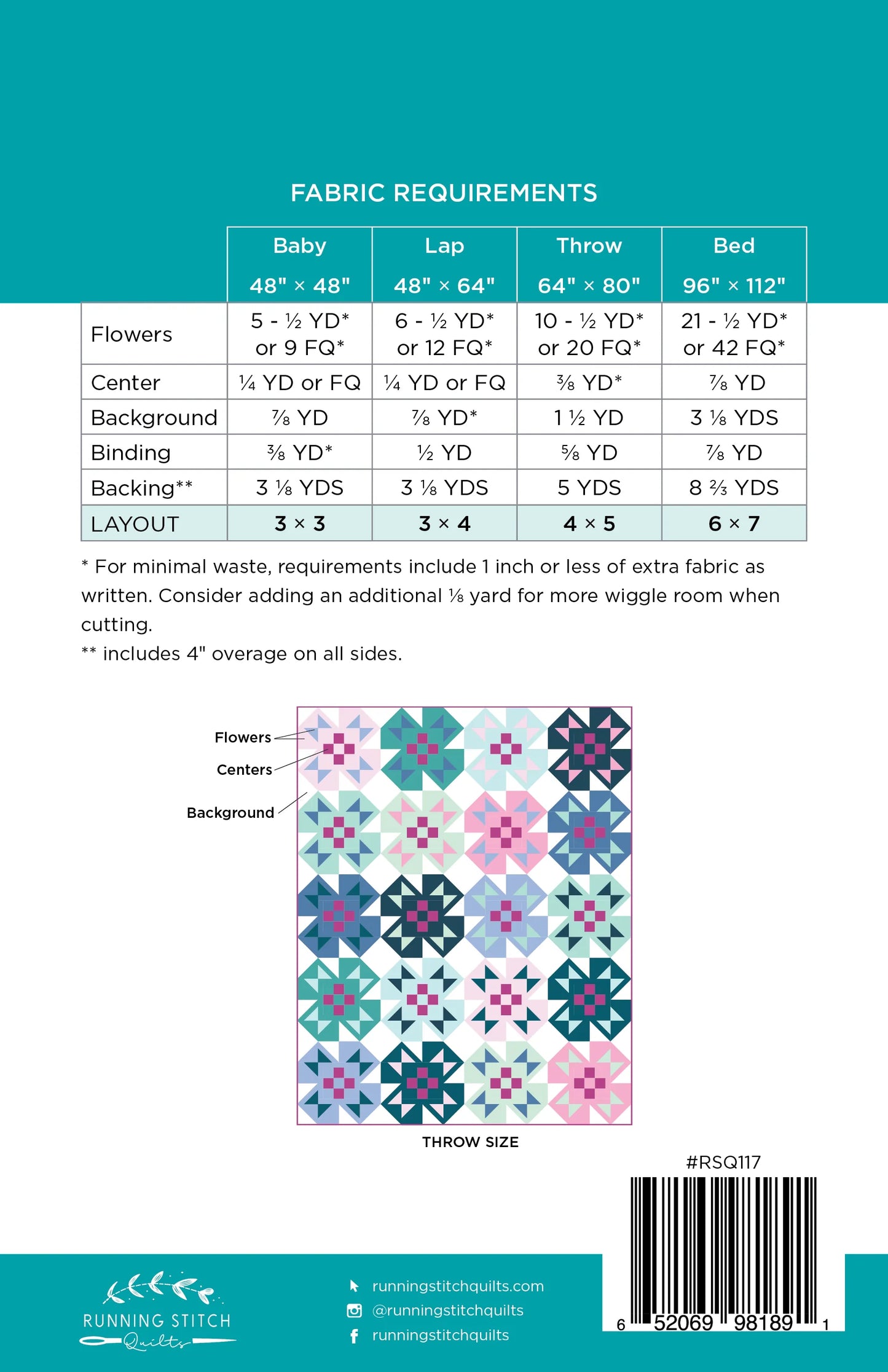 Spring Garden Quilt- Printed Pattern