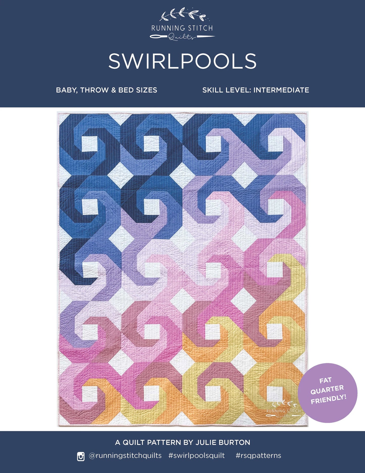 Swirl Pools Quilt-Printed Pattern