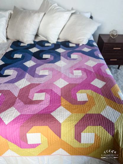 Swirl Pools Quilt-Printed Pattern