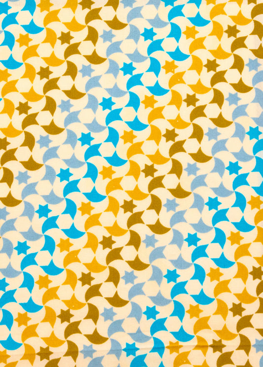 Petit Pan Zellige blue printed cotton