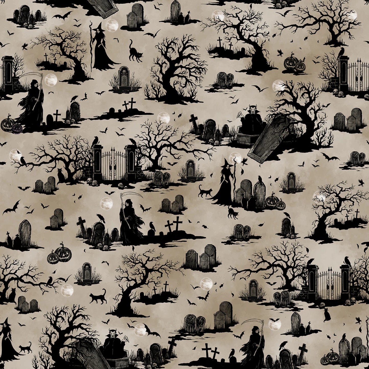Taupe Cemetery Silhouette