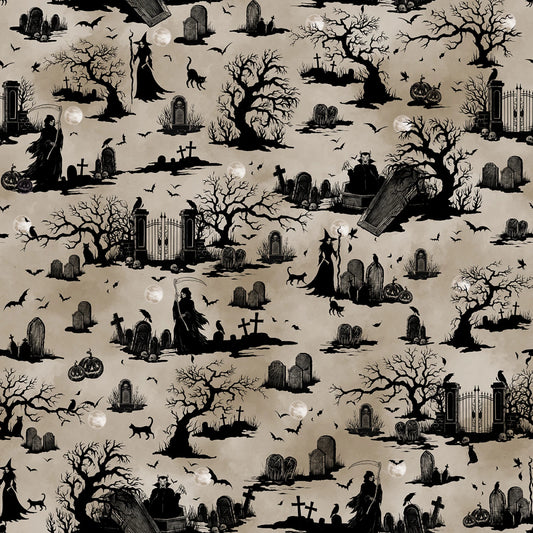 Taupe Cemetery Silhouette