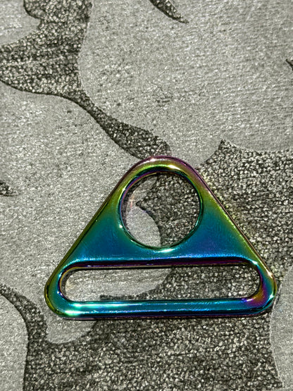 Triangle D-Ring Rainbow 1.5 inch (38mm) 2 pack