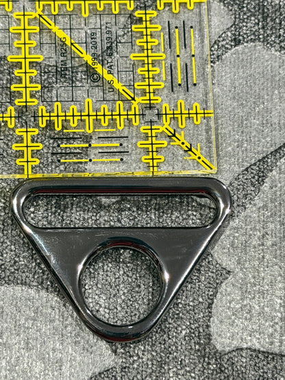 Triangle D-Ring Gunmetal 1.5 inch (38mm) 2 pack