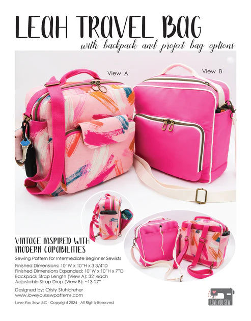 Leah Travel Bag Paper Pattern