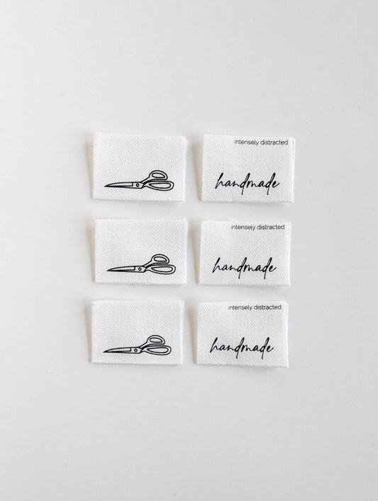 Handmade. Scissors. | Cotton Luxe Labels - THE CRAFTING TABLE STITCHERY