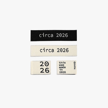 Circa 2026 Woven Labels | 6 labels per pack