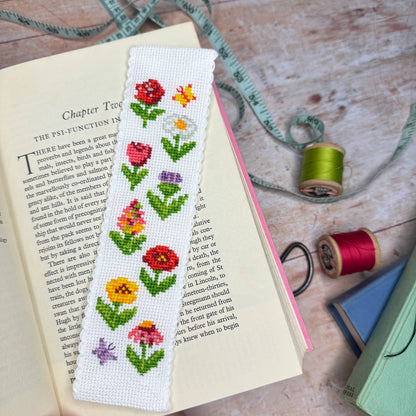 Mini Matchbox Kits - Cottage Garden Cross Stitch Bookmark Kit