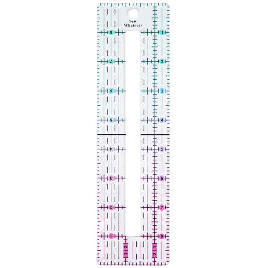 Transform Your Crafting with Our Pink Teal Glitter Ruler – Perfect for Precision and Style! - THE CRAFTING TABLE STITCHERY