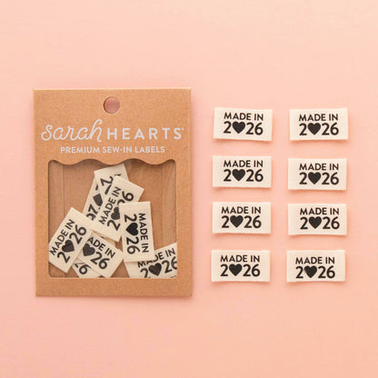 Made in 2026 Organic Cotton Endfold Sewing Labels