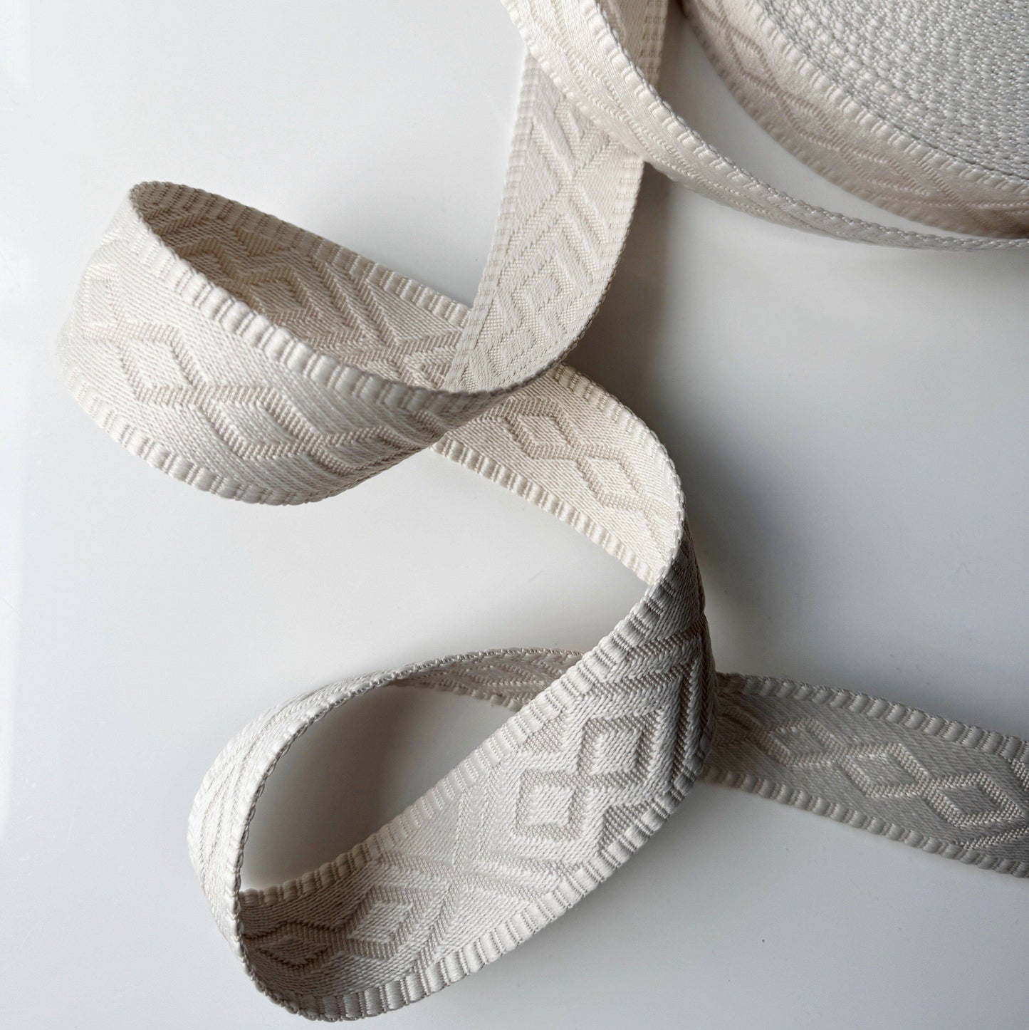 Champagne Jacquard Webbing 1.5" Seatbelt Strap Material