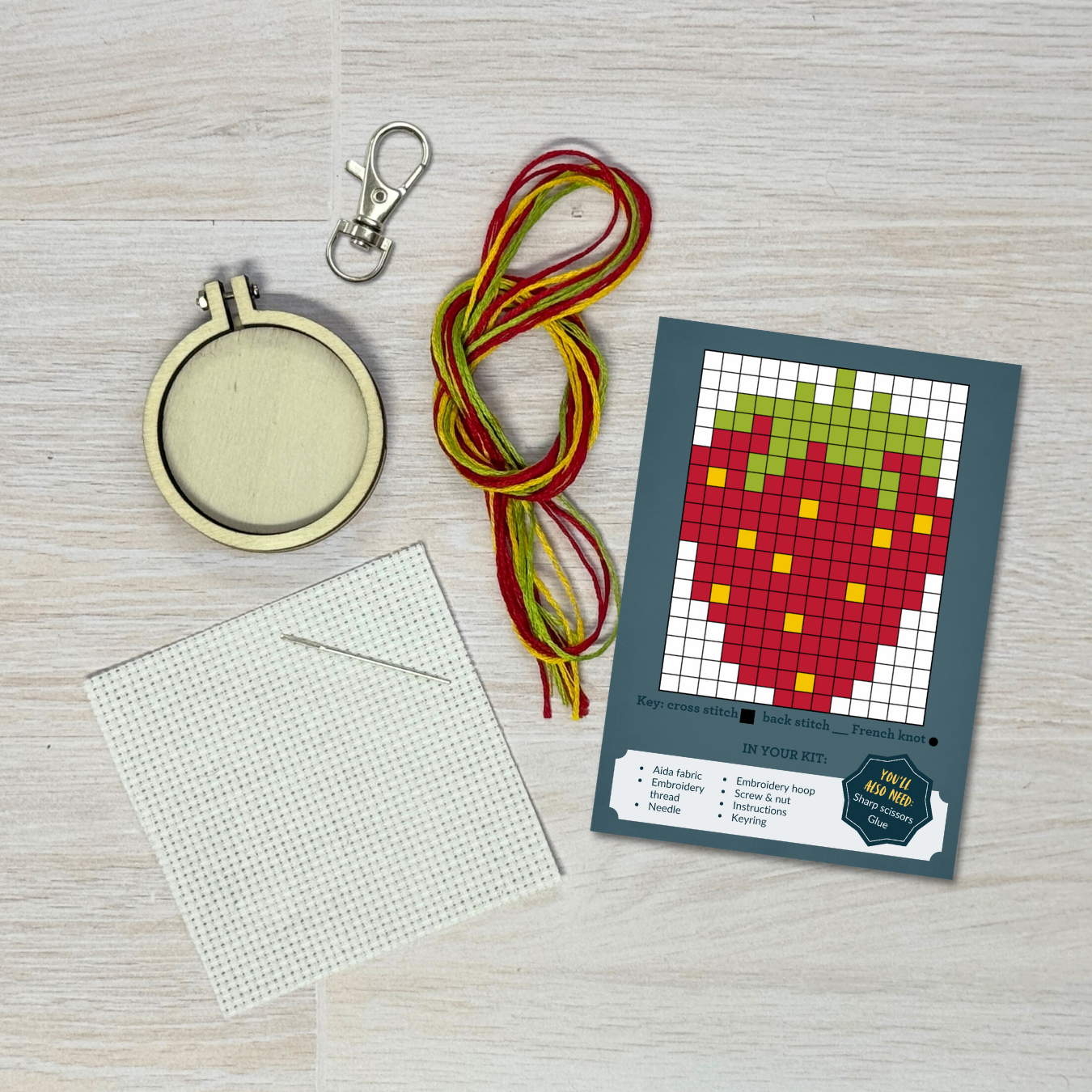Mini Matchbox Kits - I'm Berry Grateful Mini Matchbox Cross Stitch Kit