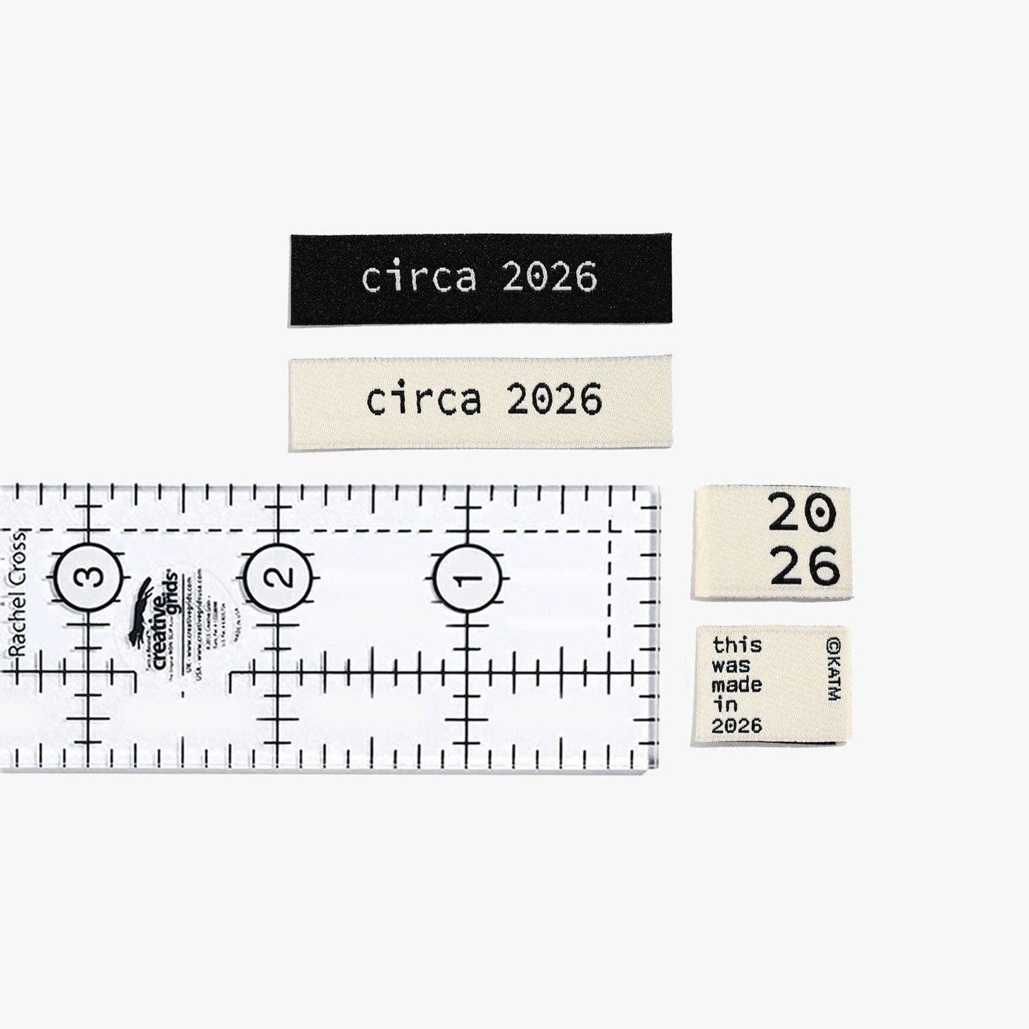 Circa 2026 Woven Labels | 6 labels per pack