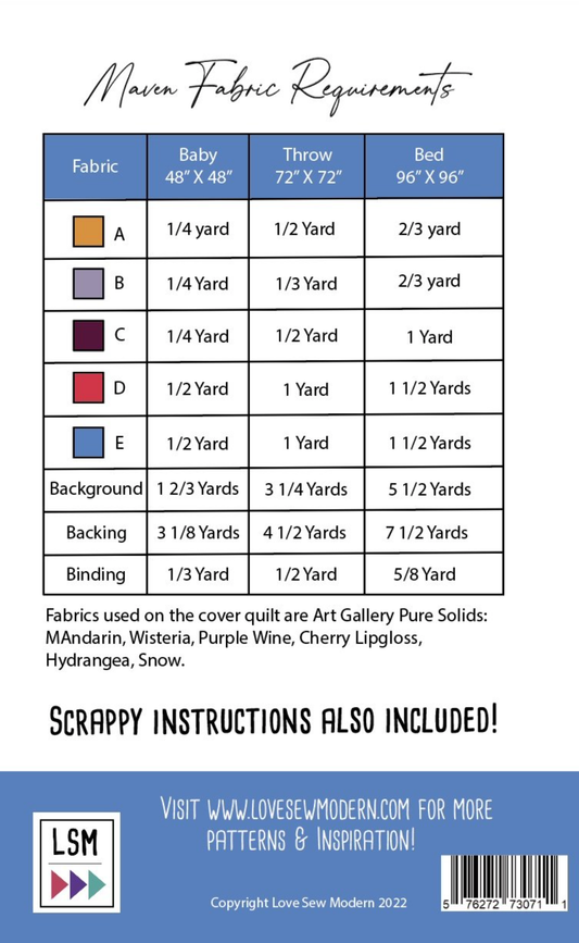 Maven Quilt Pattern - THE CRAFTING TABLE STITCHERY