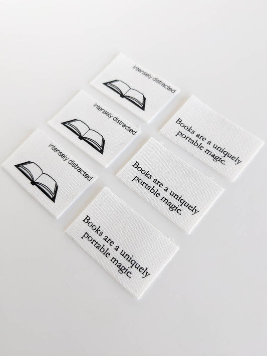 Books are a Uniquely Portable Magic | Cotton Luxe Labels - THE CRAFTING TABLE STITCHERY