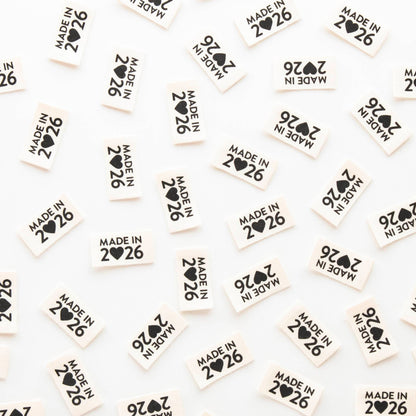 Made in 2026 Organic Cotton Endfold Sewing Labels